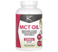 KetoLogic, Huile TCM, 3 000 mg, 180 Gélules Molles (1 000 mg par Gélule)