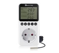 KETOTEK Jour Nuit Contrôleur de Température Prise Thermostat Numérique Régulateur de Température de Chauffage et de Refroidissement avec Sonde pour Reptiles Brassage Serre Couveuse