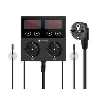 KETOTEK KT99pro Contrôleur de température numérique à double sortie Relais 10A Chauffage Refroidissement Thermostat Prise contrôlée
