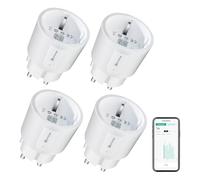 KETOTEK Mini Prise Connectée WiFi, Mesure de Consommation Électrique, Prise intelligente compatible avec Alexa, Google Assistant, APP Contrôle, Horaires et Minuterie