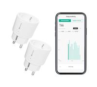 KETOTEK Prise Connectée WiFi, Prises Intelligente Compatible avec Alexa et Google Assistant, Prise Programmable Suivi de Consommation, Commande Vocale, Aucun Hub Requis