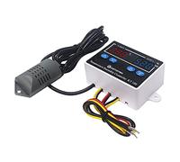 KETOTEK Régulateur de Température et d'humidité, Thermostat Hygrostat Numérique avec Sonde, Contrôleur Humidité pour chauffage, refroidisseur, Humidificateur Déshumidificateur, Reptile, Terrarium