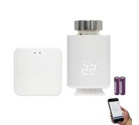 KETOTEK Tête Thermostatique Radiateur Connecté Zigbee WiFi Kit avec Hub