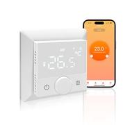 KETOTEK Thermostat WiFi pour Chaudiere Gaz/Chauffage au Sol Eau, Thermostat Intelligente Programmable 3A Compatible avec Alexa, Smart Life/Tuya, Commande Vocale Contrôle à Distance