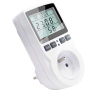 KETOTEK Wattmètre Prise Compteur d'Énergie, Compteur de Consommation d'énergie avec 11 Modes Surveillance et l'écran LCD, Prise de Consommation Électrique Protection Contre Les Surcharges 3680W