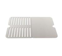 Kette´s Grillzubehör Grille de rechange en acier inoxydable compatible avec les barbecues à gaz Weber (Go Anywhere) (1 moitié et 1 plancha)