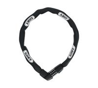 ABUS Serrure à chaîne Tresor 1385 – Combinaison, Acier trempé, Chaîne carrée 7 mm, 110 cm, Noir