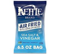 Kettle Brand Frites de pommes de terre, sel de mer frit à l'air et croustilles de vinaigre, sac de 184,3 g