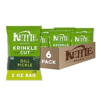 Kettle Brand Thick and Bold Potato Chips, Dill Pickle, 2-Ounce Bags (Pack of 6)