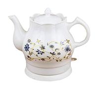 Kettle Emaill Pot de bouilloire 1,5 L de grande capacité avec une manche en bois antiscalnding adaptée à la cuisson de cuisson à domicile ou à la cuisinière traditionnelle/rétro.