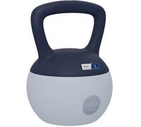 SPORTNOW Kettlebell 10kg - Collaboration Aosom.fr x FFHandball - haltère avec poignée antidérapante pour fitness musculation cardio, gris et bleu