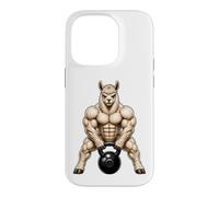 Kettlebell avec Motif Lama Robuste pour entraînement de Bodybuilder Coque pour iPhone 14 Pro