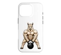 Kettlebell avec Motif Lama Robuste pour entraînement de Bodybuilder Coque pour iPhone 16 Pro