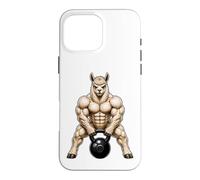 Kettlebell avec Motif Lama Robuste pour entraînement de Bodybuilder Coque pour iPhone 16 Pro Max