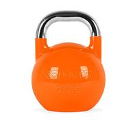 Kettlebell Competition 4-32 kg avec poster d'exercices | Qualité studio professionnelle | Kettlebell de compétition (28 kg - Rouge)