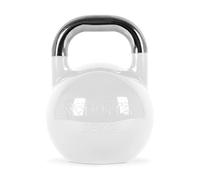 Kettlebell Competition Premium 4-36 kg avec poster d'exercices | Qualité studio professionnelle | Kettlebell de compétition (36 kg - Gris argenté)