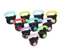 Kettlebell composite - HMS - KPC10 - Noir-violet clair - Poids fixe - Ciment - Revêtement PE - Poignée PE