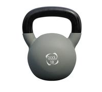 Kettlebell de 18 kg Néoprène Gris Antidérapante Base Plate Musculation
