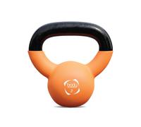 Kettlebell de 2 kg Néoprène Orange Antidérapante Base Plate Musculation