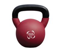 Kettlebell de 24 kg Néoprène Bordeaux Antidérapante Base Plate Musculation