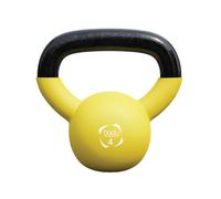 Kettlebell de 4 kg Néoprène Jaune Antidérapante Base Plate Musculation