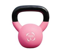 Kettlebell de 6 kg Néoprène Rose Antidérapante Base Plate Musculation