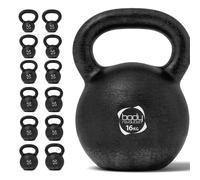 Kettlebell en Fonte 16 kg Base Plate Poignée Ergonomique Poids Musculation