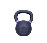 Kettlebell en fonte - 18 kg - Noir/Lilas