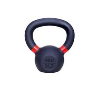 Kettlebell en fonte - 4 kg - Noir/Rouge