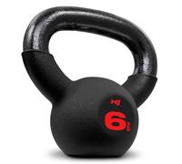 HOP-SPORT® Kettlebell en Fonte 6 kg, Bouilloire de Poids avec Poignée Ergonomique, Haltère à Boule pour Entraînement à Domicile de Musculation et Fitness