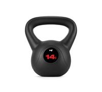 Kettlebell en Vinyle Antidérapant 14 kg Hop-Sport, Bouilloire de Poids avec Poignée, Haltère à Boule pour Entraînement à Domicile