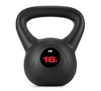 Kettlebell en Vinyle Antidérapant 16 kg Hop-Sport, Bouilloire de Poids avec Poignée, Haltère à Boule pour Entraînement à Domicile