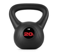Kettlebell en Vinyle Antidérapant 20 kg Hop-Sport, Bouilloire de Poids avec Poignée, Haltère à Boule pour Entraînement à Domicile