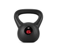 Kettlebell en Vinyle Antidérapant 6 kg, Bouilloire de Poids avec Poignée Ergonomique, Haltère à Boule pour Entraînement à Domicile de Musculation et