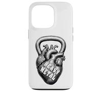Kettlebell Funny Gym Heavy Metal Heart Fitness Coque pour iPhone 13 Pro
