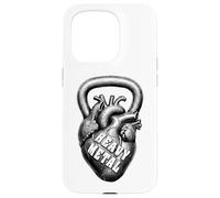 Kettlebell Funny Gym Heavy Metal Heart Fitness Coque pour iPhone 15 Pro