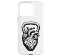 Kettlebell Funny Gym Heavy Metal Heart Fitness Coque pour iPhone 15 Pro Max