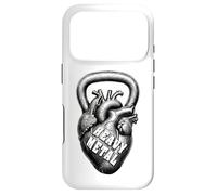 Kettlebell Funny Gym Heavy Metal Heart Fitness Coque pour iPhone 17 Pro