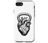 Kettlebell Funny Gym Heavy Metal Heart Fitness Coque pour iPhone SE (2020) / 7/8