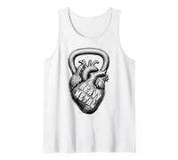 Kettlebell Funny Gym Heavy Metal Heart Fitness Débardeur