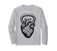 Kettlebell Funny Gym Heavy Metal Heart Fitness Manche Longue