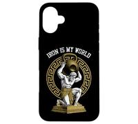 Kettlebell Greek God Gym Iron My World Funny Workout Muscle Coque pour iPhone 16 Plus
