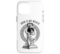 Kettlebell Greek God Gym Iron My World Funny Workout Muscle Coque pour iPhone 16 Pro Max