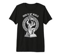 Kettlebell Gr od Gym Iron My World Funny Workout Muscle T-Shirt Haut de Gamme