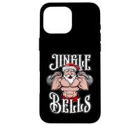 Kettlebell Jingle Bells Père Noël Gym Lifting Entraînement Coque pour iPhone 16 Pro Max
