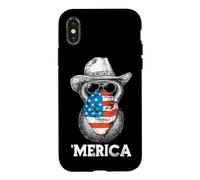 Kettlebell Lifting Weights Lunettes de Soleil Bandana Drapeau américain Coque pour iPhone X/XS