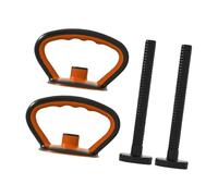 Kettlebell Poignée d'exercice antidérapante pour fitness, maison, voyage Noir 2 poignées 2 tiges 25 cm