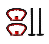 Kettlebell Poignée d'exercice antidérapante pour fitness, maison, voyage Rouge 2 poignées 2 tiges 25 cm