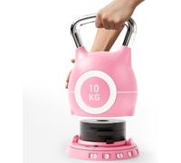 Kettlebell Réglable 10 kg 20 kg, 7-en-1 Musculation (10KG Set - Rose)