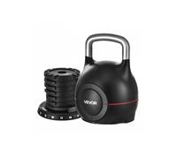Kettlebell Réglable avec 7 Niveaux de Poids 2/5/8/11/14/17/20 kg, Poids de Musculation avec Poignée en Aluminium Moulé sous